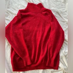 Turtle neck asos red sweater